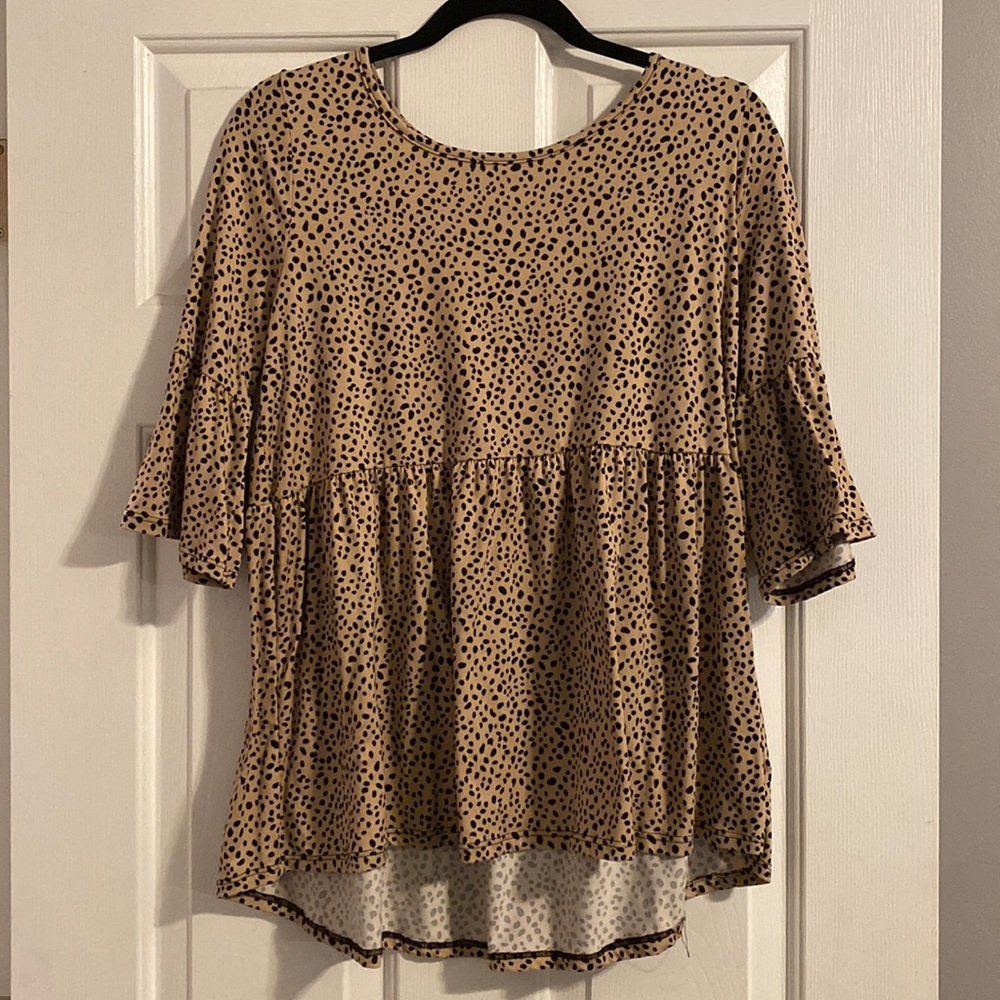 Leopard babydoll top